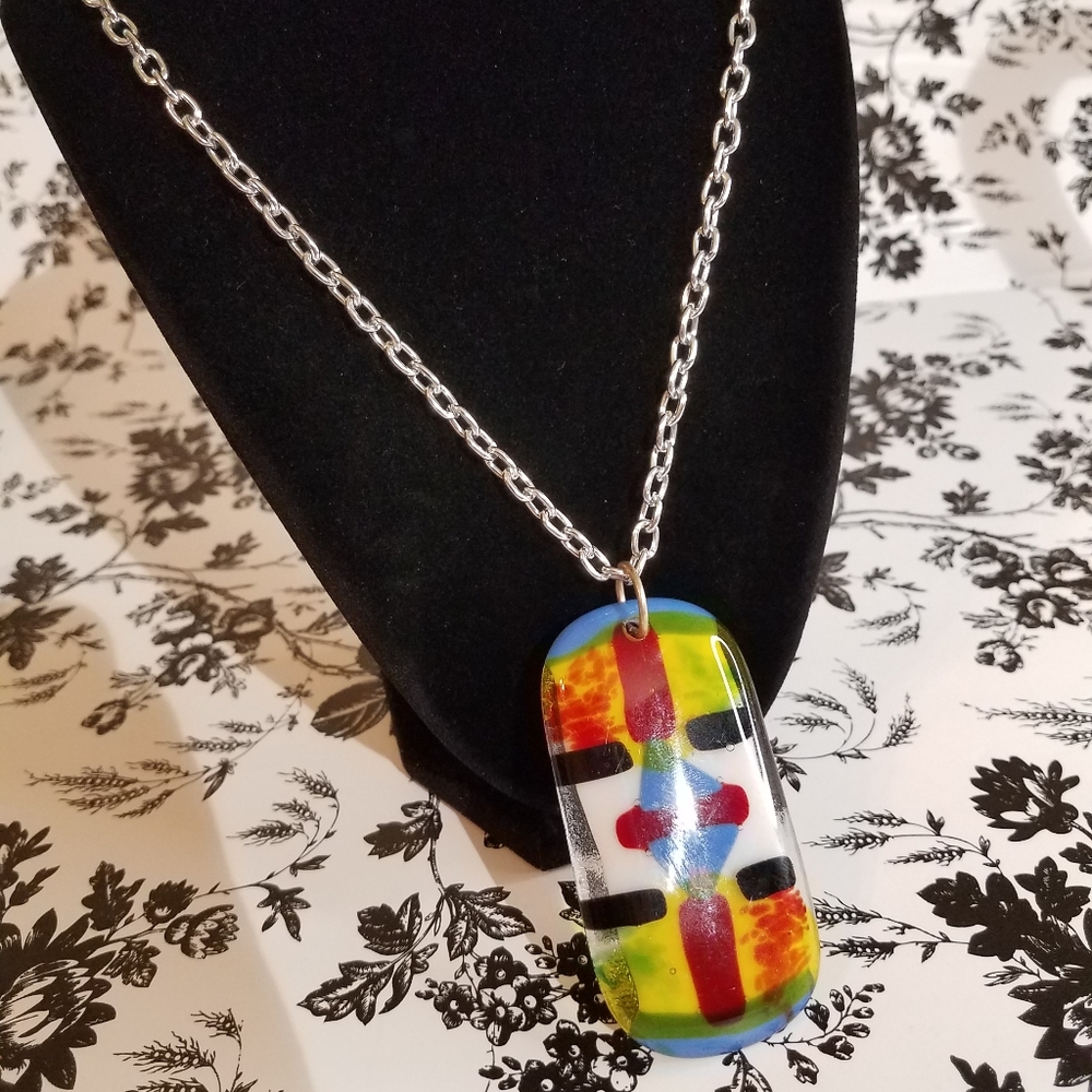 Glass necklace jr13